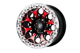 Bucks Offroad wheels B502 Slotted Beadlock Machined Black Red