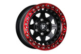 Bucks F601 Forged Slotted Beadlock red black