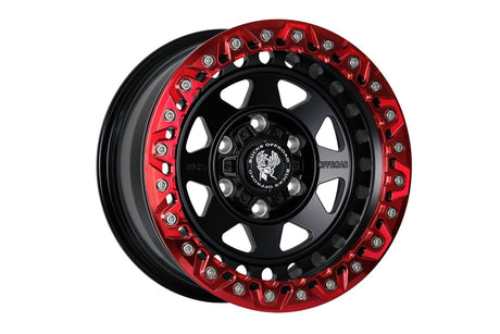 Bucks F601 Forged Slotted Beadlock red black