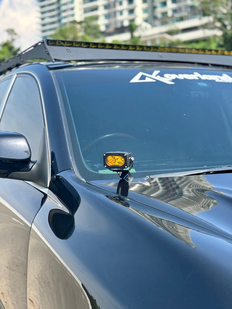 akioverland ditch light bracket for gen 1 porsche cayenne