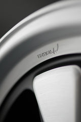 Deep barrel view of Edition W forged wheel for Porsche 5x130 showing structural curvature.