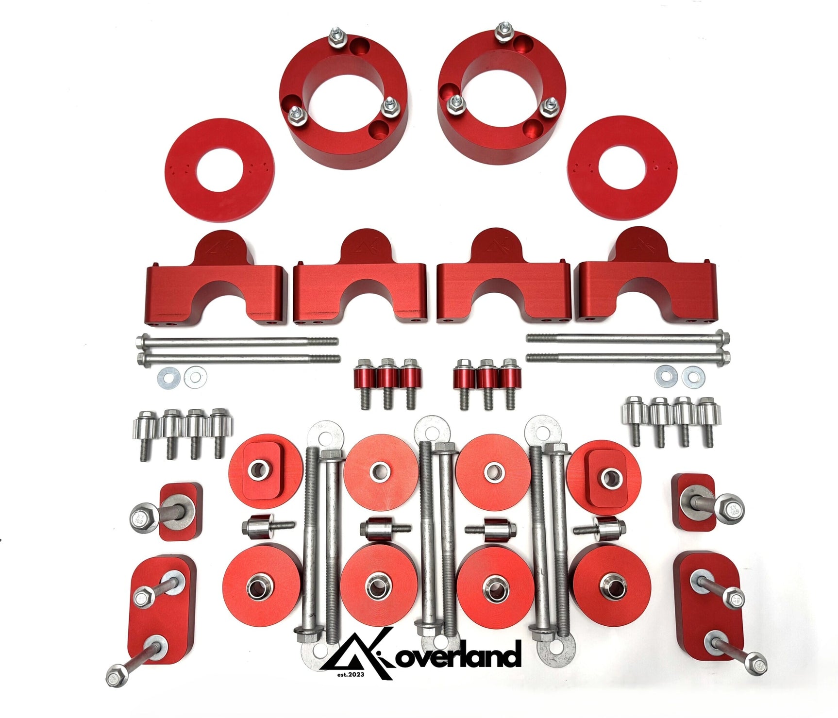 Akioverland 2.5-inch spring lift kit with full V3 geometry drop system for Cayenne 958/Touareg 7P.