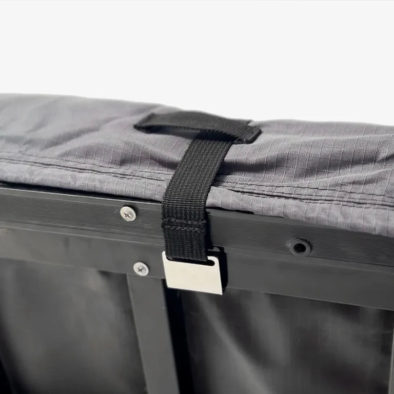 Inspired Overland RTT protective cover buckle strap close-up weather resistant