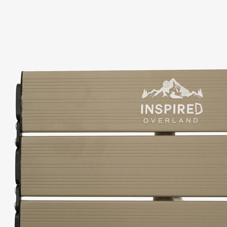Inspired Overland camping table close up lightweight outdoor cooking surface