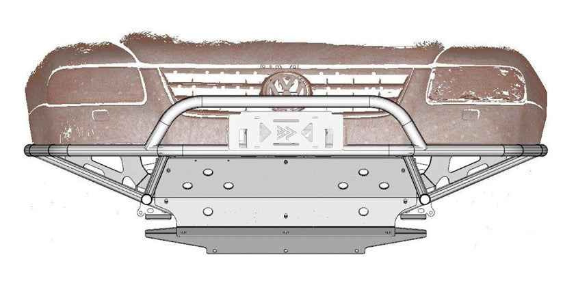 Gen1 7L VW Touareg Full Height Tubular Offroad Front bumper