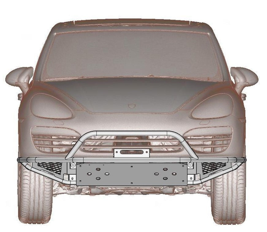 Porsche Cayenne 958 Tubular Offroad Bumper with Winch Mount