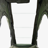 Inspired Overland Stargazer Solo interior open view, clear acrylic roof for stargazing and sunrise views from inside the rooftop tent