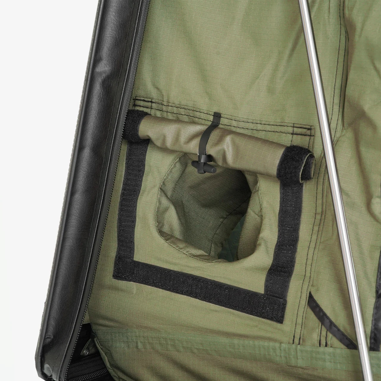 Trailpeak rooftop tent diesel heater vent port integrated overland tent system by Inspired Overland