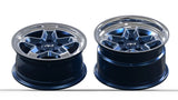 5x130 cookie cutter 2-piece forged wheel, midnight blue face and polished lip, made to order for Porsche 911 builds