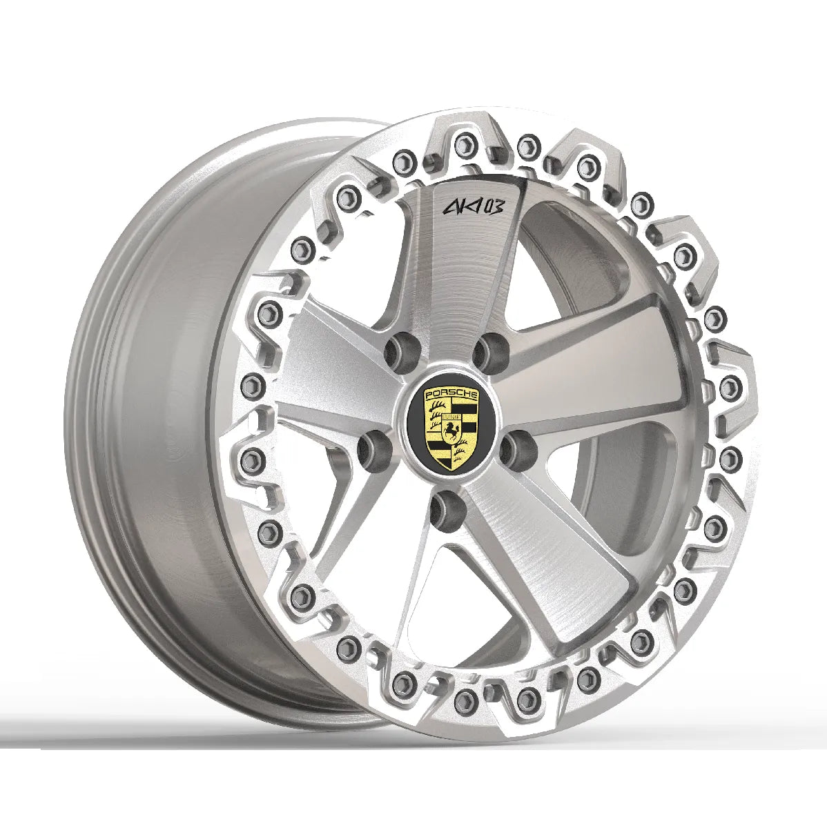 Akioverland 5x130 Beadlock Classic Fuchs wheel fitted on a Porsche Cayenne