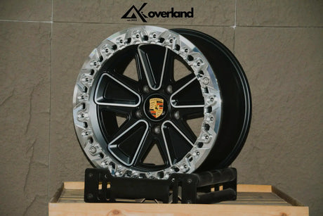Akioverland 5x130 Beadlock Fuchs Reimagined lightweight forged wheel for a Porsche Cayenne overland build