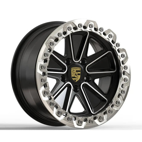 Akioverland 5x130 Beadlock Fuchs Reimagined wheel fitted on a Porsche Cayenne