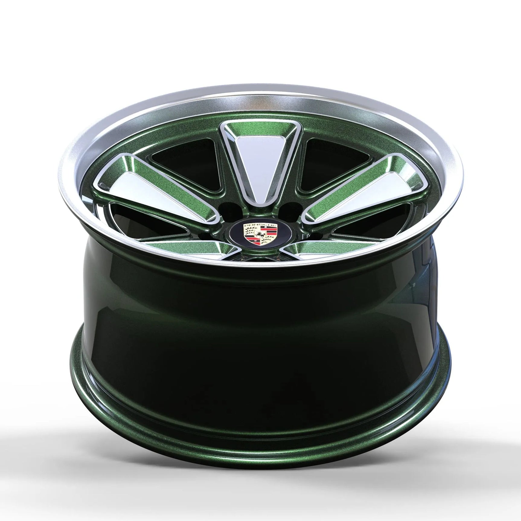 Porsche Akioverland 5x130 Fuchs Reimagined offroad wheels, alternate angle