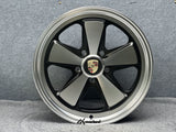 Machined 5x130 forged off-road wheel for Porsche Cayenne by Akioverland, classic motorsport-inspired five-spoke design.
