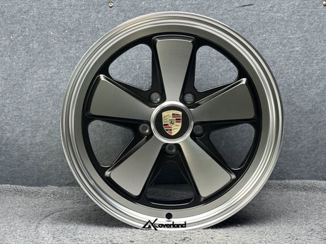 Machined 5x130 forged off-road wheel for Porsche Cayenne by Akioverland, classic motorsport-inspired five-spoke design.