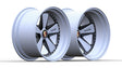 VLD 2-piece forged Fuchs wheels in satin Crayon grey, staggered deep concave 5x130 set by AkiOverland
