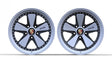 AkiOverland VLD 2-piece forged Fuchs wheel set in satin Crayon grey, 5x130 staggered fitment