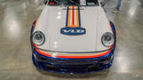 Porsche 911 964 widebody fitted with 5x130 VLD 2-piece Fuchs wheels by AkiOverland