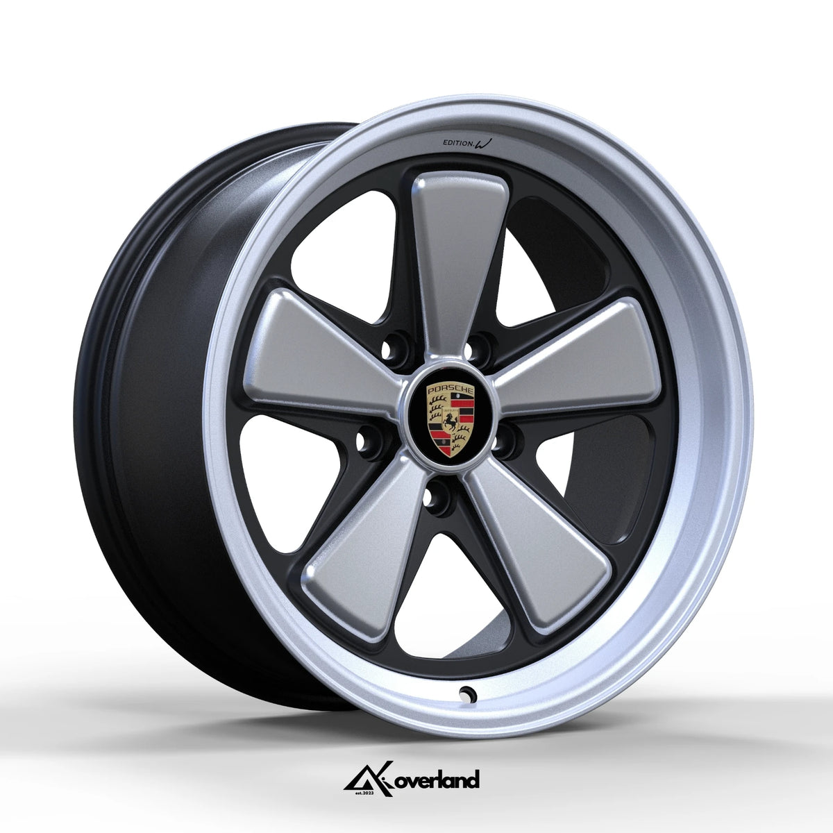 Edition W 5x130 forged wheel by AkiOverland x WrapWorkz in machined 2 Tone, Fuchs-inspired design