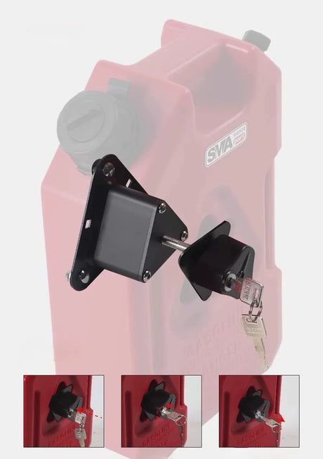 Jerry can lock mount hardware for Akioverland rear tubular bumper carrier for porsche cayenne 955 957