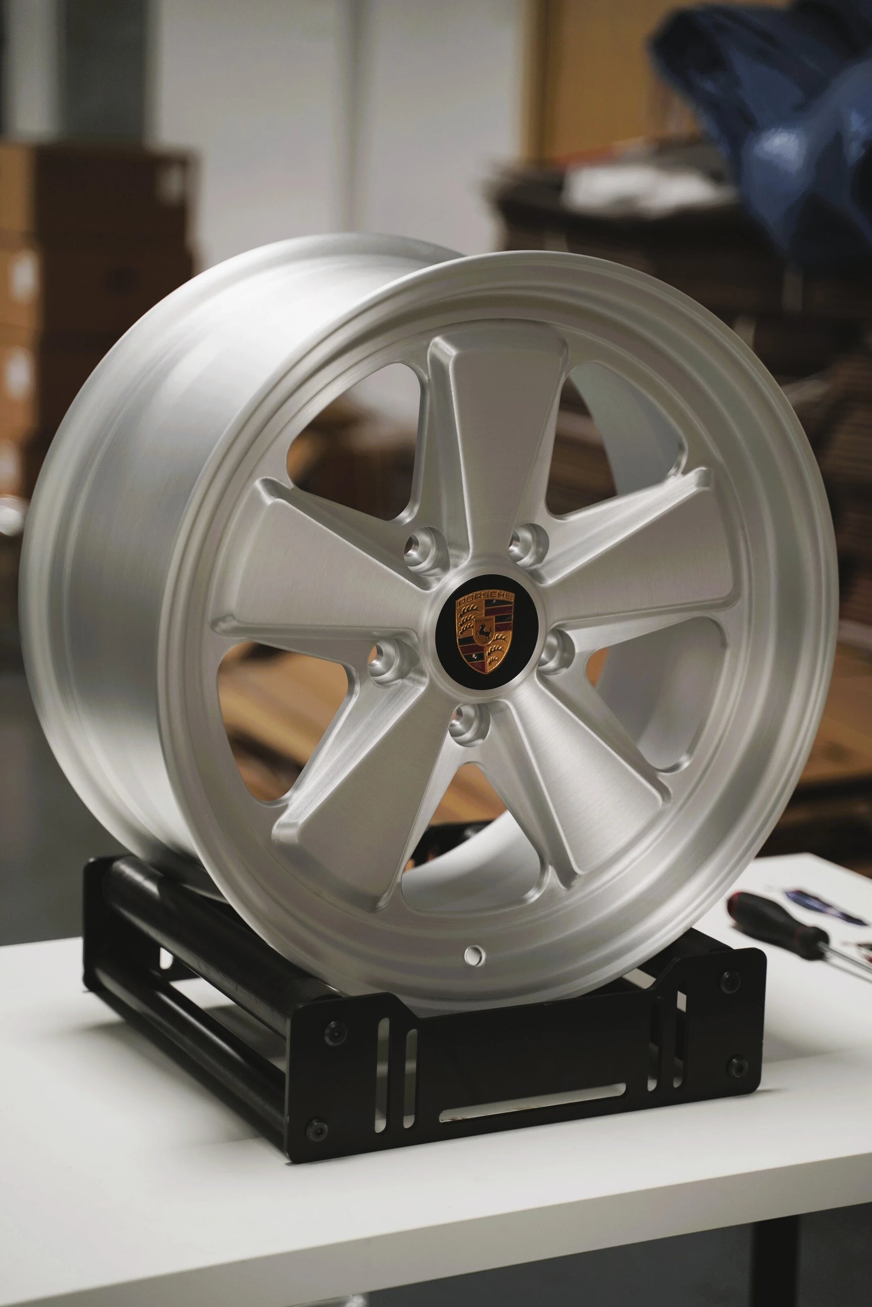 Satin Brushed silver 5x130 Custom Classic fuch wheel for porsche 