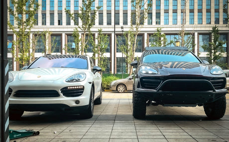 3 inch lifted cayenne 958 vs stock cayenne 958