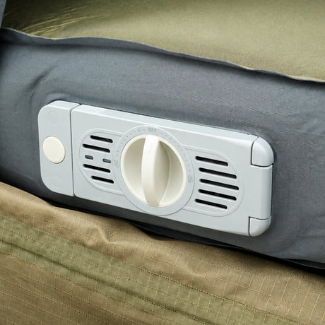 Carbonlite King rooftop tent built-in air mattress pump by Inspired Overland