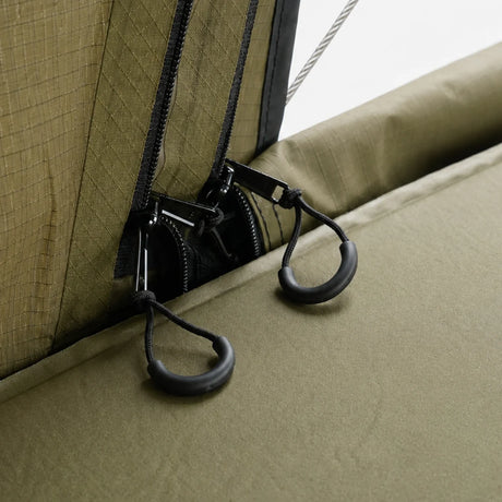 Carbonlite King rooftop tent easy-grip zipper pulls by Inspired Overland