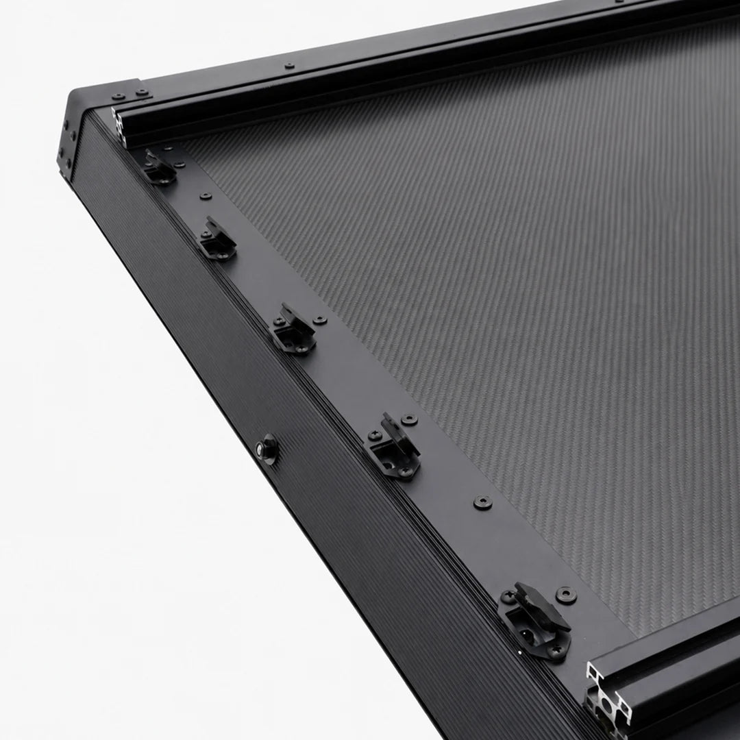 Carbonlite King rooftop tent integrated drainage corner by Inspired Overland
