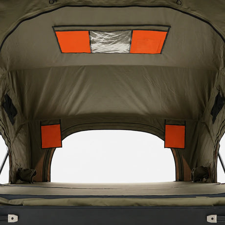 Carbonlite King rooftop tent interior back wall storage by Inspired Overland