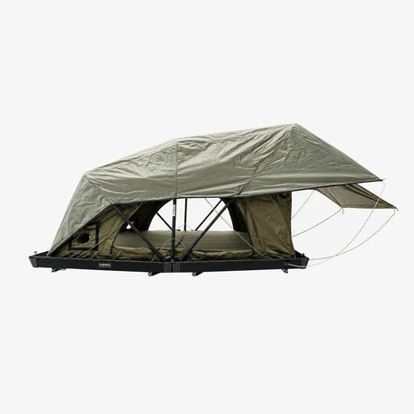 Overland rooftop tent Carbonlite King open side profile by Inspired Overland
