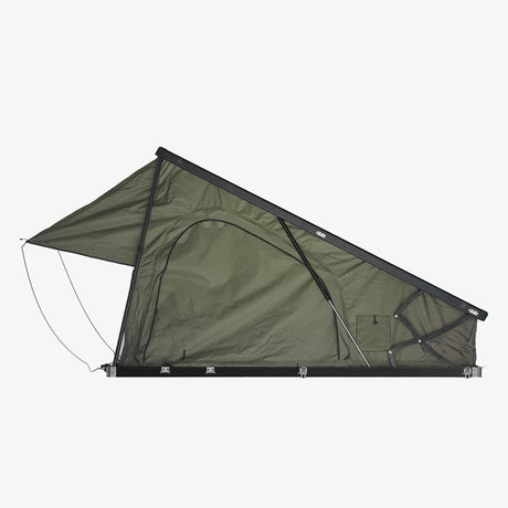 Carbonlite-X rooftop tent low profile open side view by Inspired Overland