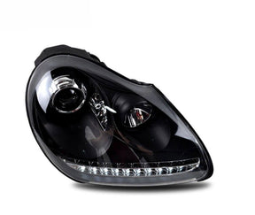 Porsche Cayenne 955 LED projector headlight with white DRL lighting