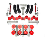 Height-specific 2.5-inch air lift kit engineered for 958 Cayenne and 7P Touareg with V1 subframe corrections, enhanced bushings, and certified AKI fasteners 
