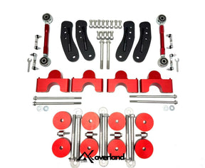 Height-specific 2.5-inch air lift kit engineered for 958 Cayenne and 7P Touareg with V1 subframe corrections, enhanced bushings, and certified AKI fasteners 
