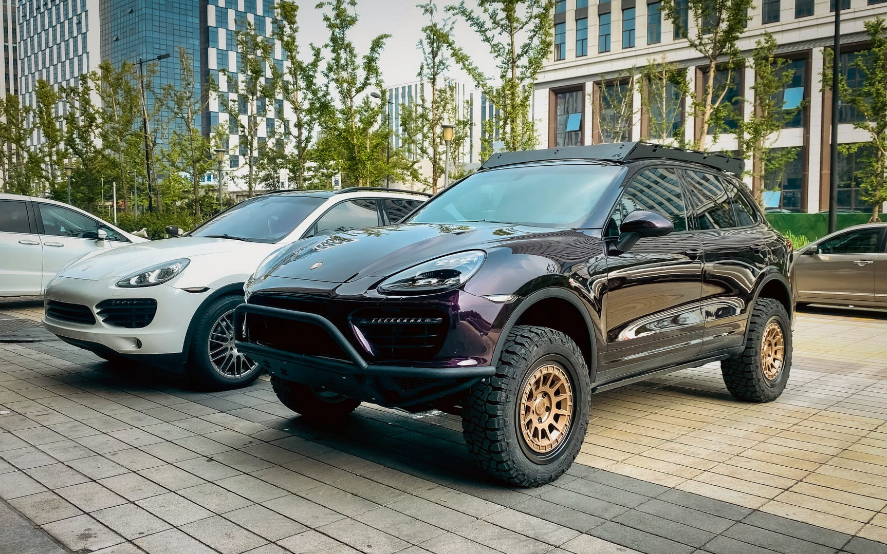 3 inch lifted cayenne 958 vs stock cayenne 958