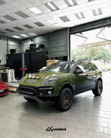 Hong Kong Porsche Cayenne 958 lifted with Akioverland 2.5 inch air lift kit and driveline drop