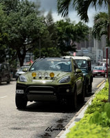 Front view lifted Porsche Cayenne 958 with Akioverland 2.5 inch air lift Hong Kong