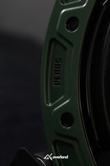 Peaks forged wheel engraving PEAKS FORGED AkiOverland logo close view